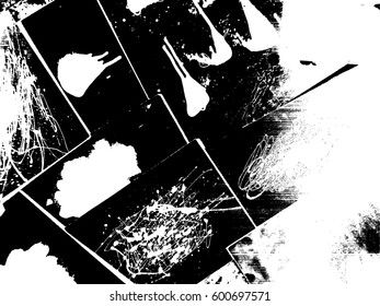 Simply Place Grunge Texture over any Object to Create Distressed Effect. Vector. Halftone dots pattern . Dirty spotted Background with tiny circles . Trendy abstract design element for your artwork .