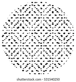 Simply Polka Overlay Stamp Texture For Your Design. Hand Made.  EPS10 vector.