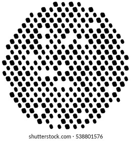 Simply Polka Overlay Stamp Texture For Your Design. Hand Made.  EPS10 vector.