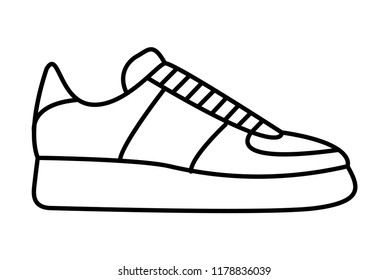 Simply running sneaker icon vector