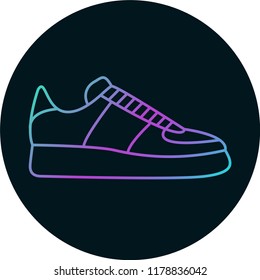 Simply running sneaker icon vector