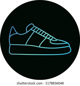 Simply running sneaker icon vector