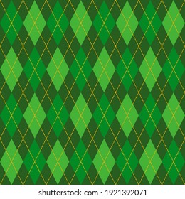 Simply seamless check pattern design for decorating, wallpaper, wrapping paper, fabric, backdrop and etc. Theme of the St.Patrick’s Day.