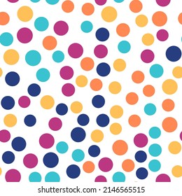 Simply seamless geometric pattern with circles. Abstract background texture. 
