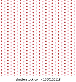 Simply seamless pattern design of polka dots on white background. Classic pattern for decorating, wallpaper, wrapping paper, fabric, backdrop and etc.