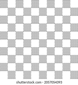 Einfach nahtloses Musterdesign der Polka-Punkte im Prüfmuster. Kann zum Packen von Papier, Stofftextilien, Tapeten usw. verwendet werden.