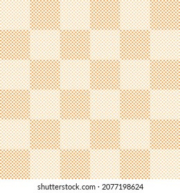 Simply seamless pattern design of polka dots in square frame. Decorating for wrapping paper, wallpaper, fabric, backdrop and etc.