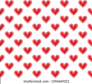 Simply Seamless Pattern Red Heart