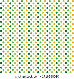 Simply seamless polka dots pattern isolated on white background. Theme of the St.Patrick Day.