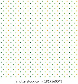 Simply seamless polka dots pattern isolated on white background. Theme of the St.Patrick Day.