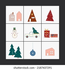 Simply shape Christmas ornament collection set