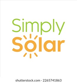 simply solar icon logo template vector