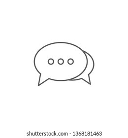 Simply vector chat bulb symbol isolated on white background