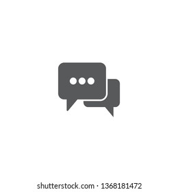 Simply vector chat bulb symbol isolated on white background