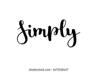 Simply vector text, hand drawn lettering