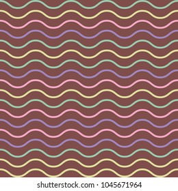Simply Wave seamless pattern. Colorful endless wavy background. EPS10 vector.