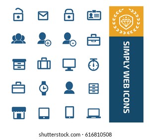Simply web icon set design,clean vector