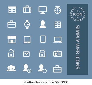 Simply web icon set, vector