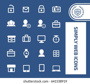 Simply web icon set,clean vector