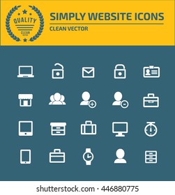 
Simply web icon set,vector