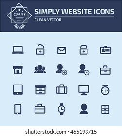 Simply web icon set,vector
