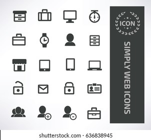 Simply website icon set,clean vector