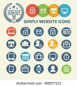 Simply website icons,clean vector