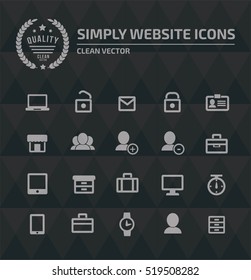 
Simply website icons,vector
