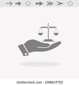 Simply weight icon. Compare logo symbol. Scales judgment pictogram. EPS10 vector.