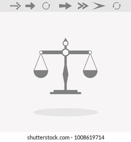 Simply weight icon. Compare logo symbol. Scales judgment pictogram. EPS10 vector.