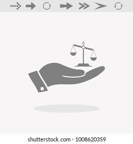Simply weight icon. Compare logo symbol. Scales judgment pictogram. EPS10 vector.