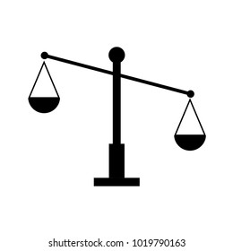 Simply weight icon. Compare logo symbol. Scales judgment pictogram. 