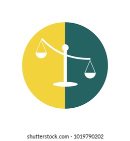Simply weight icon. Compare logo symbol. Scales judgment pictogram.