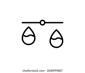 Simply weight icon. Compare logo symbol. Scales judgment pictogram. Ui comparison element. User interface simile sign. EPS10 vector