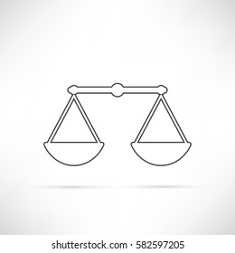 Simply weight icon. Compare logo symbol. Scales judgment pictogram. Ui comparison element. User interface simile sign. EPS10 vector.