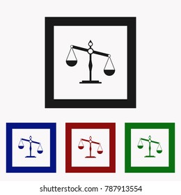 Simply weight icon. Compare logo symbol. Scales judgment pictogram. EPS10 vector.