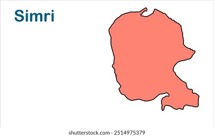 Mapa da subdivisão de Simri, Distrito de Buxar, Estado de Bihar, República da Índia, Governo de Bihar, Território indiano, Índia Oriental, política, aldeia, turismo