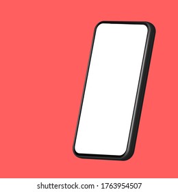 Simulate realistic 3D mobile phones from different angles. With a thin frame and a blank screen, separate on a transparent