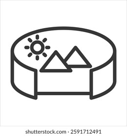 Simulated Environment Outline Icon Vector Illustration