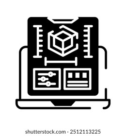 Icono de glifo simulado, Ilustración vectorial