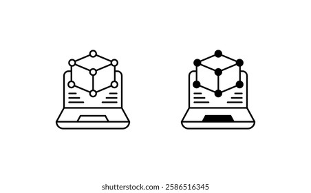 Simulated icon design with white background stock illustration