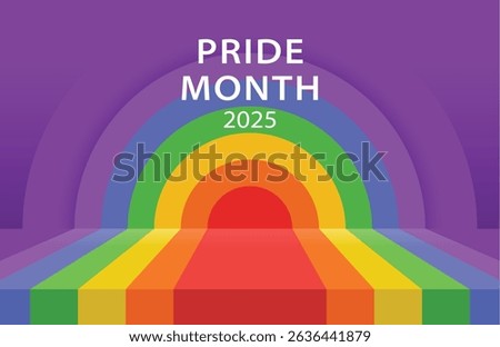 A simulated stage for the celebrations of the month of pride.