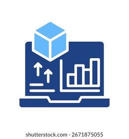 Simulation Dashboard Symbol Glyphe Farbe Vektorgrafik