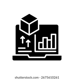 Simulation Dashboard Symbol Glyphe Vektorgrafik