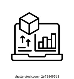 Simulation Dashboard Icon Line Vector Illustration
