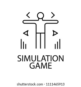 simulation game outline icon. Element of gaming outline icon for mobile concept and web apps. Thin line simulation game outline icon can be used for web and mobile on white background