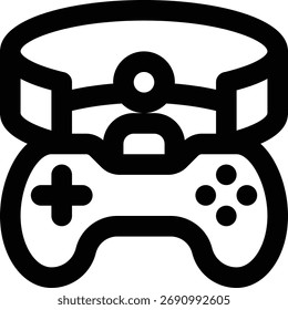 Simulation Game, VR Game, Virtual Reality Outline Icon