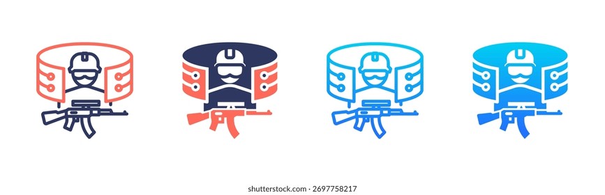 Pacote De Ícones De Simulação Em Vários Estilos