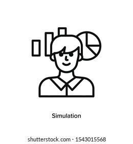 Simulation icon trendy flat vector