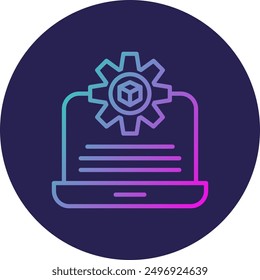 Simulation Line Gradient Icon Design